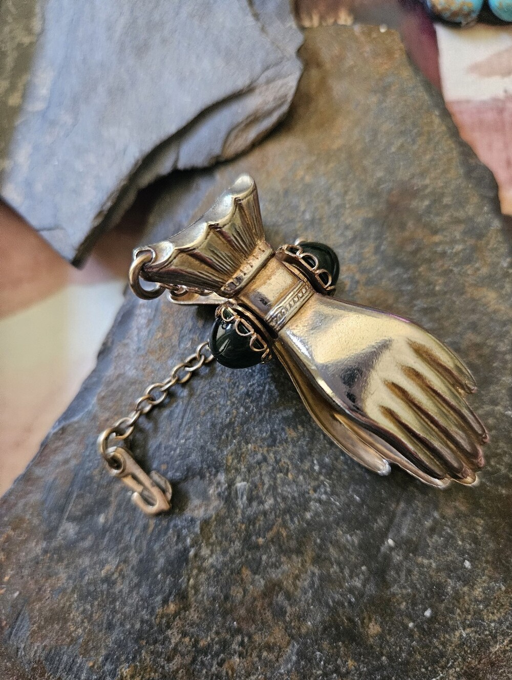 Vintage Hand Scarf Clip